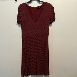 Madewell Knee Length Burgundy Dress